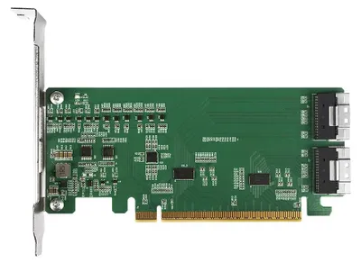 Produktbild von Icy Dock MB308A, PCIe, SAS, Edelstahl, Grün, PC, 100 MHz, 256 Gbit/s