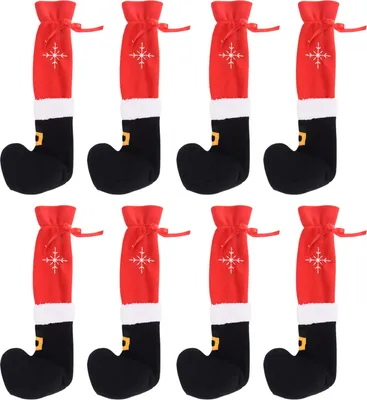 Produktbild von Weihnachtliche Stuhlbeinüberzüge, Cartoon-Tisch- und Stuhlbeinsocken, rutschfeste Möbelschutzhüllen für die Weihnachtsdekoration in Küche und Esszimmer