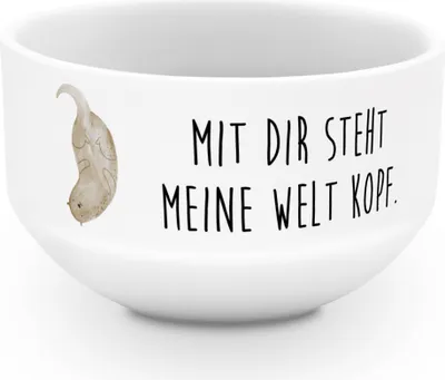 Produktbild von Mr. & Mrs. Panda schale Otter Kopfüber - Weiß - Geschenk, Müslischale Lustig, Verliebt, dessertschale, Seeotter, Obstschale, Liebe, Schüssel, Niedlich, Verknallt