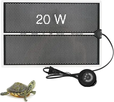 Obrázok produktu pre Výhrevná podložka pre plazy 42 x 28 cm, 20 W, 7-stupňová regulácia teploty, pre terárium