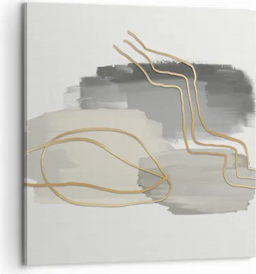 Produktbild von Bild auf Leinwand - Leinwandbild - Einteilig - Abstraktion Stück Gold - 60x60cm - Wand Bild - Wanddeko - Wandbilder - Leinwanddruck - Bilder - Wanddekoration - Leinwand bilder - AC60x60-4149