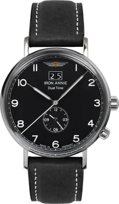 Produktbild von Iron Annie 5940-2 Herrenuhr Quarz Dual Time Lederarmband