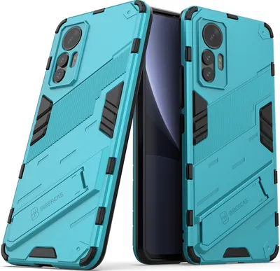 Produktbild von Armor Hülle für Xiaomi 12 Lite, Hybrid PC TPU Bumper Stoßfestes Schutzhülle mit Standfunktion Blau