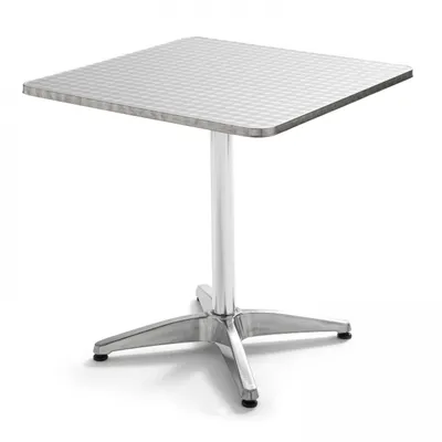 Produktbild von Quadratischer Terrassenklapptisch aus Aluminium Grau - Oviala Brixson