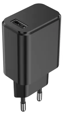 Produktbild von Setty 1x USB 3A Schwarzes 15W Wandladegerät mit 1m USB-C-Kabel und Schnellladefunktion