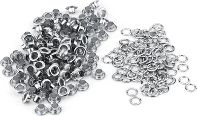 Produktbild von 5mm Metallzündung Unterlegscheiben TRommets Scrapbooking Lederhandwerk (Silber)
