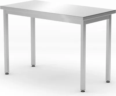 Immagine prodotto di Tavolo da cucina Budget Line con piano centrale in acciaio 1200 x 600 x 850 mm - Hendi 817087