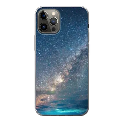 Produktbild von MuchoWow® Handyhülle Schutzhülle Hülle für iPhone 13 Pro Sterne - Sonnensystem - Türkis - Jungen - Mädchen - Kinder Silikon Softcase Handy Hülle - Handy-Tasche