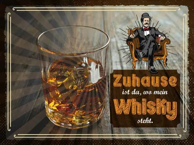 Produktbild von vianmo Holzschild 30x40 cm Zuhause ist da wo mein Whisky Geschenk