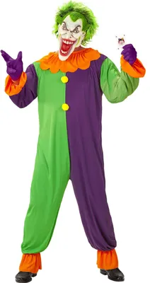 Produktbild von Böser Clown Kostüm "Evil" für Erwachsene | Mehrfarbig Größe: XL