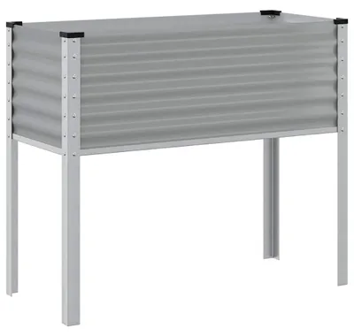 Immagine prodotto di vidaXL Fioriera grigia 100x45x90 cm in acciaio