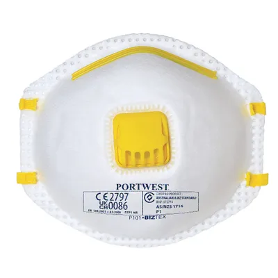 Produktbild von Portwest P101 FFP1 Feinstaubmaske mit Ventil White