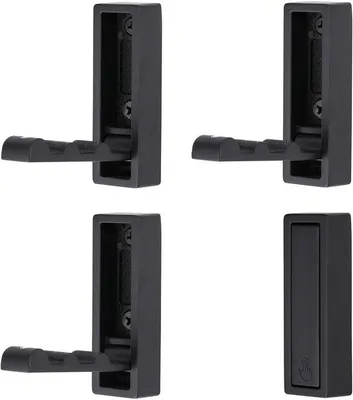 Immagine prodotto di Ganci da parete neri in set da 4 pezzi con viti