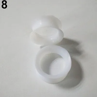Produktbild von Stück weiche Silikon-Ohr-Fleisch-Tunnel-Plug-Strecker-Piercing-Messgerät-Ohrringe-Weiß,16 mm