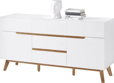 Image de Kommode >Griffith< in Weiß/Matt aus MDF - 145x76x40cm (BxHxT)
