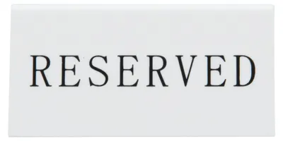 Productafbeelding van Reserveringstabel voor 5 items, in het Engels