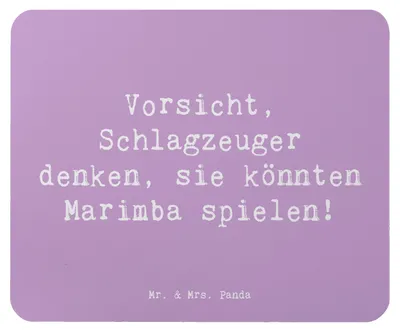 Produktbild von Mr. & Mrs. Panda Mauspad Spruch Marimba Humor - Lavendeltraum - Geschenk, Mousepad, Instrument, Lernen, Musikinstrument, Musik, Schlaginstrument, Mouse Pad, Musikerwitz