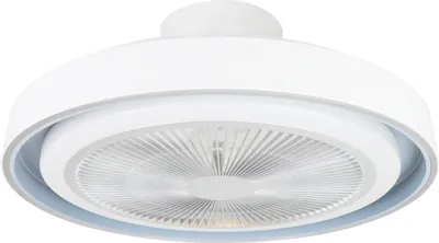 Produktbild von ZMH LED Deckenventilator Fernbedienung Dimmbar Deckenleuchte mit Ventilator Lampe Decke Leise Blau 5 Flügeln für Schlafzimmer Esszimmer Wohnzimmer