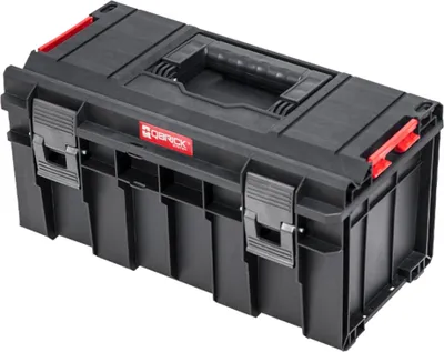 A black toolbox with red accents is shown against a white background.