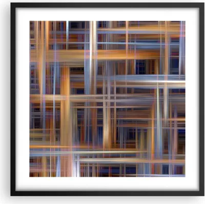 Produktbild von Gerahmtes Poster - Schwarzer Rahmen - Abstraktion modern - 50x50 cm - Wand Bild - Wanddeko - Wandbilder - Kunstposter - Wandposter - Bilderrahmen - Bilder - Kunstdruck - Wandbild - P2BAC50x50-3430