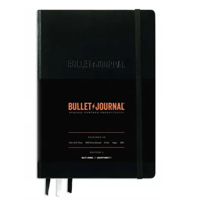 Produktbild von Leuchtturm NBBULLET2BLACK, Einfarbig, Schwarz, A5, 206 Blätter, Hardcover, Erwachsener