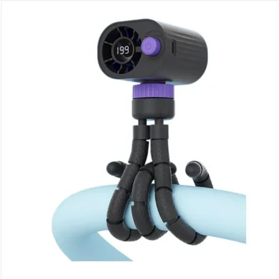 Image de INF Ventilateur Octopus – Ventilateur USB portable silencieux haute vitesse, 199 niveaux progressifs, 360° réglable, trépied tentacule flexible Gris foncé