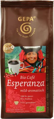 Obrázek produktu pro Café Esperanza - Arabica Kaffee mild gemahlen 250g