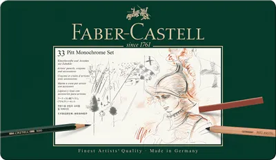 Produktbild von FABER-CASTELL Set Pitt Monochrome groß Metalletui