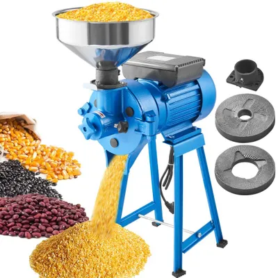 Obrázek produktu pro Elektrický mlýnek na obilí 2 v 1, pro mokré i suché mletí, mlýnek na koření, komerční motor 1500 W, mlýnek na bylinky, multifunkční kuchyňský mlýnek 240