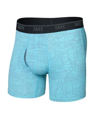 Produktbild von Saxx Boxershort Hellblau, Quest Quick-Dry Mesh, Nylon mit Ballpark Pouch®, DropTemp® Cooling, No-RideUp Leg™, Gr. S