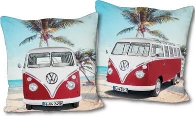 Immagine prodotto di VW Volkswagen Bulli T1 Rosso 40 x 40 cm Cuscino abbinato alla biancheria da letto 172