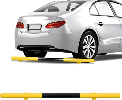 Produktbild von JOIEYOU 180cm Metall Parkplatzsperren 14x9cm Parkstopper Parkplatzbegrenzer inkl. Dehnschraube Robust Gelb & Schwarz Radstopper Parkplatzmarkierung Einparkhilfe für Parkplätze Garage Parkhäuser