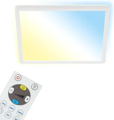 Produktbild von BRILONER SLIM LED Panel, Fernbedienung, Dimmbar, CCT Farbtemperatursteuerung, Backlighteffekt, weiß, 29,3 x 29,3 x 2,8 cm