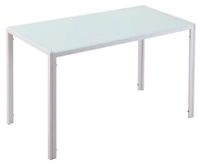Produktbild von Weiss Esstisch Kuechentisch 120 x 60 x 75 cm Metall Modernes Design