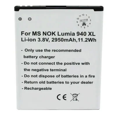 Produktbild von Akku passend für Microsoft Lumia 940 XL Akku BV-T4D, Nokia Lumia 940XL