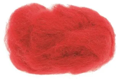 Produktbild von Glorex Filzwolle Schafwolle rot 30 g zum Nass- und Trockenfilzen