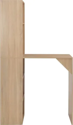 Obrázok produktu pre vidaXL Barový stôl so skrinkou dubový vzhľad 115x59x200 cm