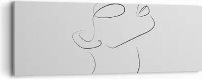Produktbild von Bild auf Leinwand - Leinwandbild - Einteilig - Stück Linear Gesicht - 90x30cm - Wand Bild - Wanddeko - Wandbilder - Leinwanddruck - Bilder - Wanddekoration - Leinwand bilder - Wandbild - AB90x30-4823