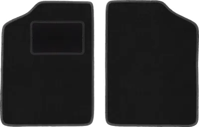 Image de Tapis de sol avant velours sur-mesure pour Renault 5 II (1986-1993, hatchback) noir, jeu 2 pièces, fixations - STANDRAD