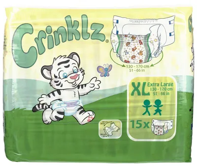 Immagine prodotto di CRINKLZ Original Slip per incontinenza XL 110-150 cm 15 pezzi PZN 15617947