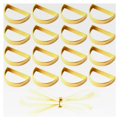 Produktbild von Serviettenringe in Gold, 16 Stück, Elegante Tischdekoration für Hochzeiten, Feste und Restaurants