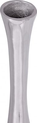 Finebuy Deko-Vase Aluminium Blumenvase Alu-Dekoration Wohndeko Farbe silber