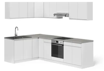 Zdjęcie produktu dla Kogoszczona kuchnia Vicco R-Line Biały/Biały 267 x 167 cm, Model 70579