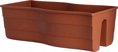 Produktbild von Blumentopf für Geländer Wave 60 | Terrakotta