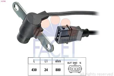 Produktbild von FACET 9.0198 Kurbelwellensensor Impulsgeber für RENAULT MEGANE I (BA0/1)