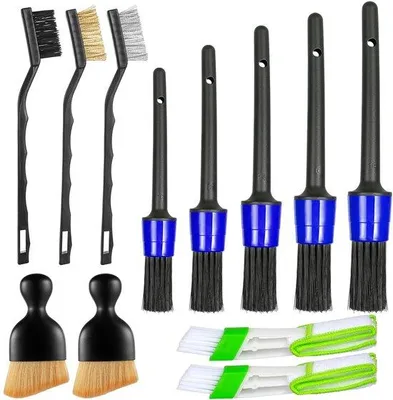 Produktbild von Weiches 12-teiliges Autoreinigungs-Borsten-Set für Detailreinigung und Staubentfernung