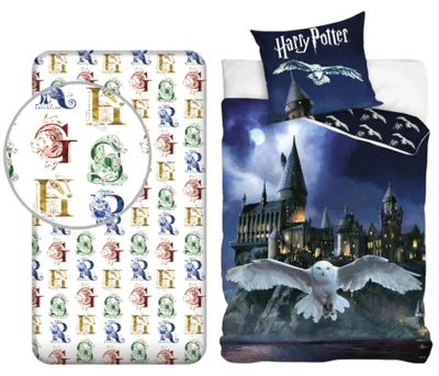 Image de Ensemble de literie Harry Potter : couette et drap-housse