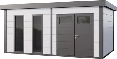 Produktbild von Telluria Metallgerätehaus Classico 5436+ weiß