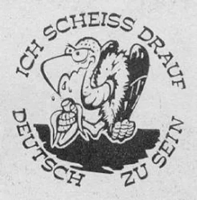 Produktbild von Scheiss drauf - Aufnäher schwarz / weiß