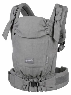 Produktbild von Hoppediz® Bondolino Plus Popeline Design: grau-meliert, Größe: One Size mit Aufbewahrungsbeutel und bebilderte Bindeanleitung